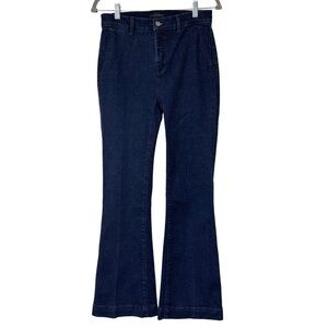 {Ann Taylor} "The Flare" Dark Blue Rinse Mid Rise Bootcut Trouser Denim Jeans
